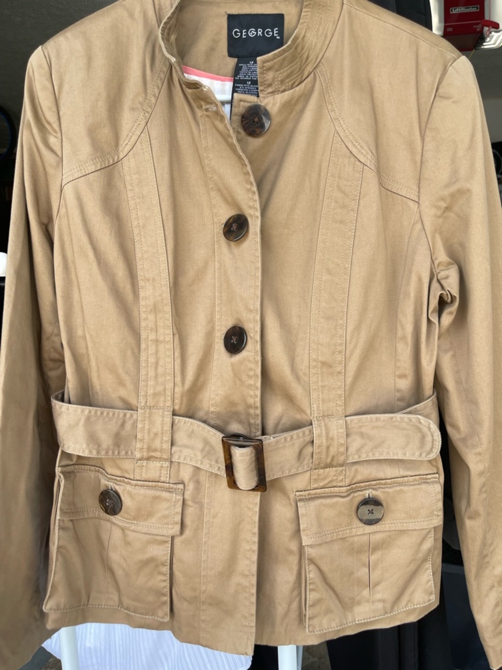 George Women's Khaki Utility Belted Jacket